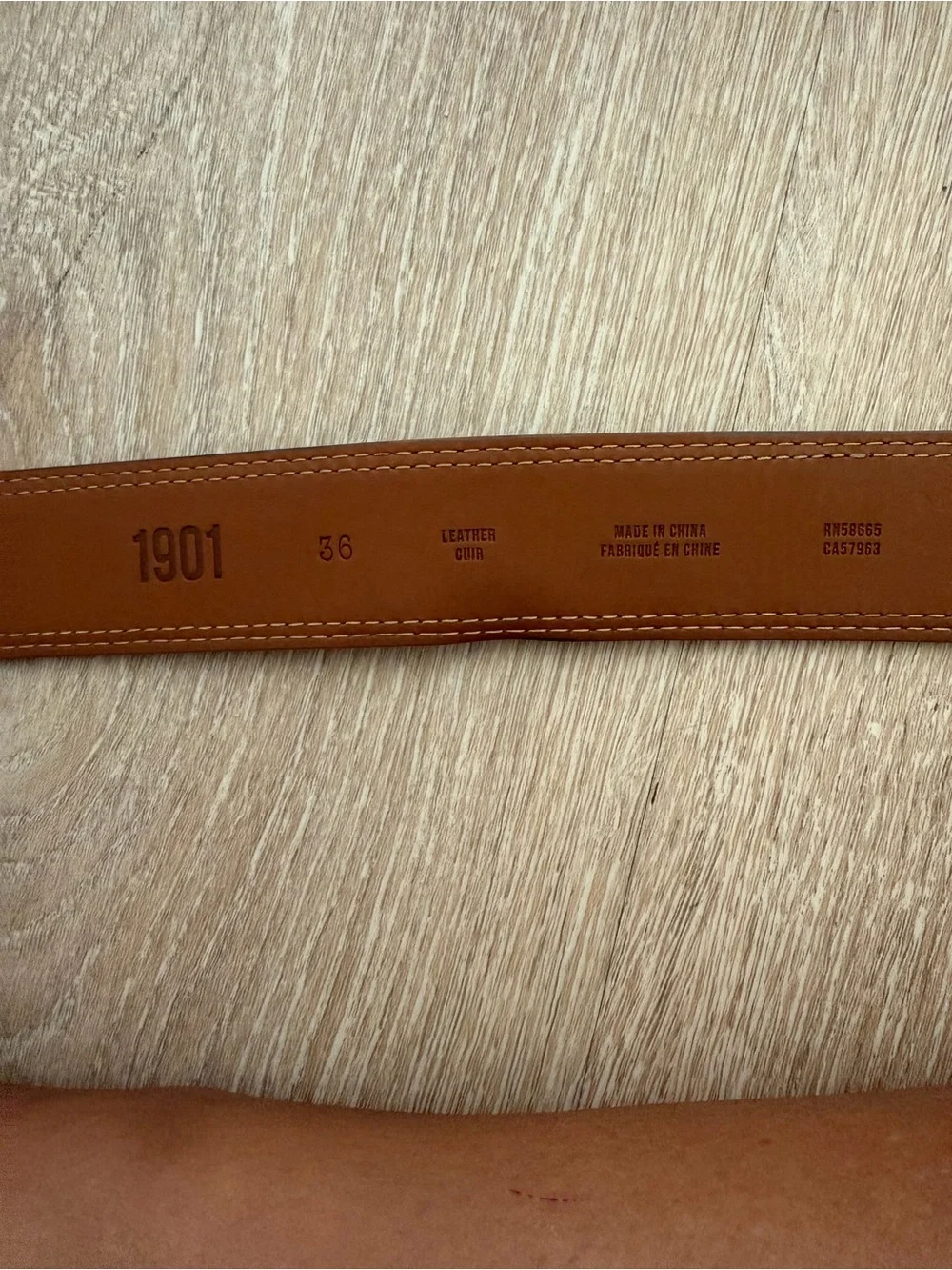 Nordstrom 1901 Men’s Suede Belt Size 36 Tan Silver Buckle